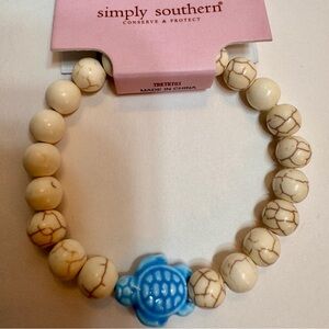 NWT Simply Southern Sea Turtle Tracking beaded Bracelet turtle charm